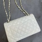 Small Chanel Classic White Caviar